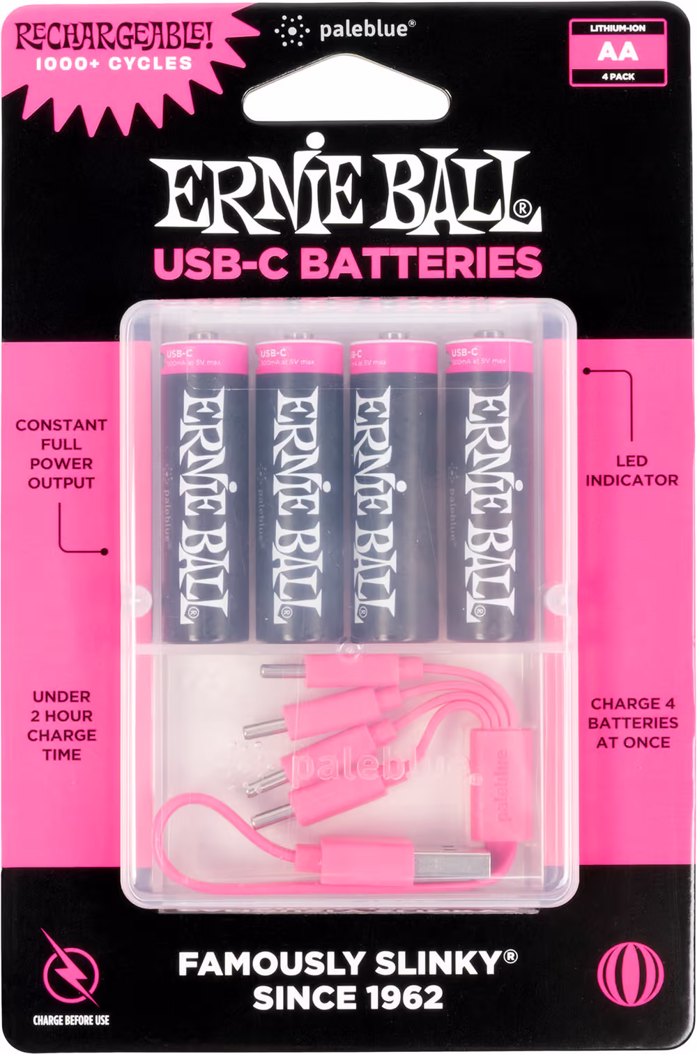 ERNIE BALL Baterïa Eb Usb Recargable - Aa EEB9643