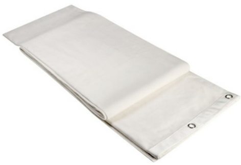 Adam Hall Accesorios 0160 X 43 WH - Tela Acústica B1 con Ojales Niquelados y Dobladillo 4x3 m, Crema 0160 X 43 WH