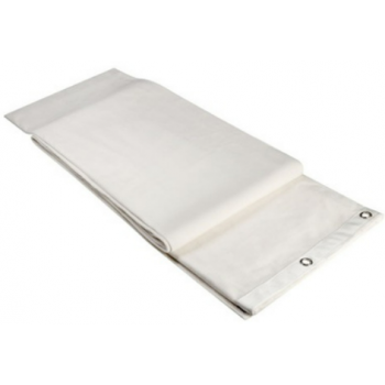 Adam hall accesorios 0160 x 43 wh - tela acústica b1 con ojales niquelados y dobladillo 4x3 m, crema