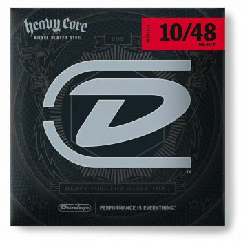 Dunlop dhcn1048 juego cuerdas guitarra electrica nickel heavy core 10-48