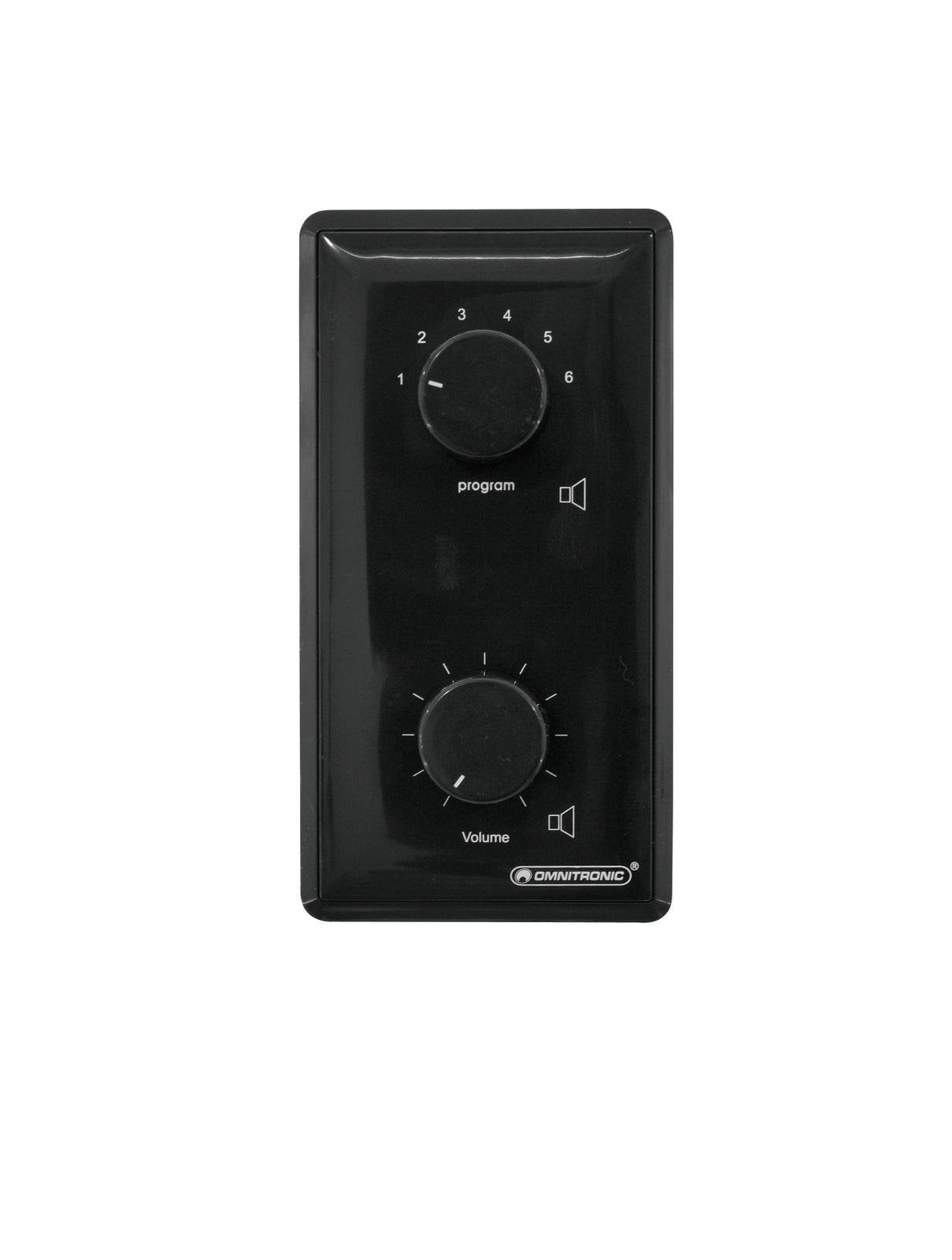 Omnitronic PA Vol Contr/Prog Select 5W Bk Controlador Selector Volumen PA Vol Contr/Prog Select 5W Bk