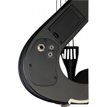 Stagg viola eléctrica y auriculares + estuche blando / negro