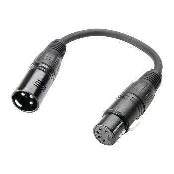 Adam hall cables k3 dhm 0020 adaptador dmx de xlr 5 pines hembra a xlr 3 pines macho 0,2 m