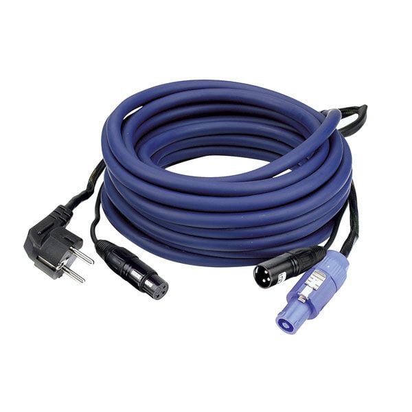 DAP Audio FP10 Cable Schuko / Powercon - XLR Macho / Hembra de 10 metros FP10 Schuko Powercon - XLR 10 metros
