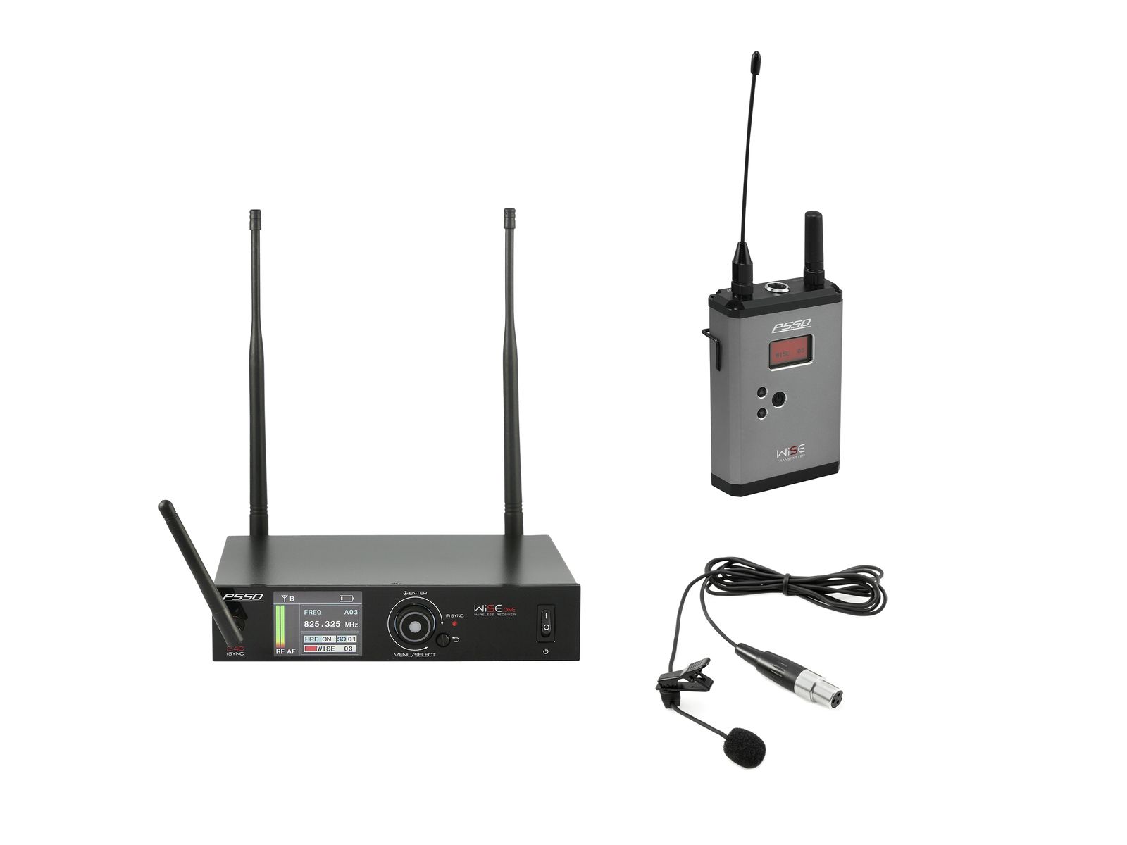 PSSO Set WISE ONE Micrófono Inalámbrico de Solapa 823-832 863-865MHz Set WISE ONE + BP + Lavalier 823-832/863-865M