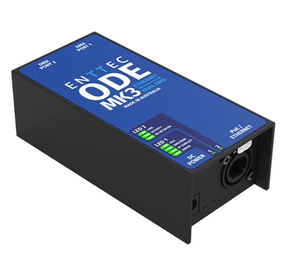 ENTTEC ODE MK3 Interfaz Power Over Ethernet DMX ODE-MK3