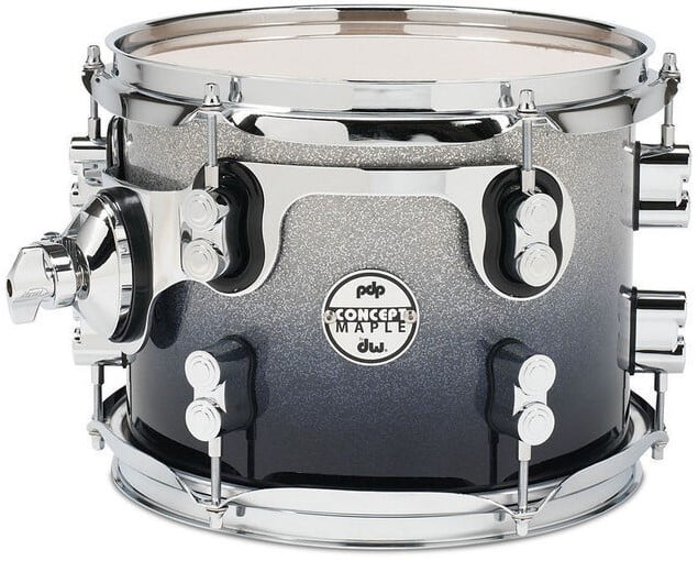 Drum Workshop PDP Tom Concept Maple Silver to Black Sparkle Fade PD806228 PD806228