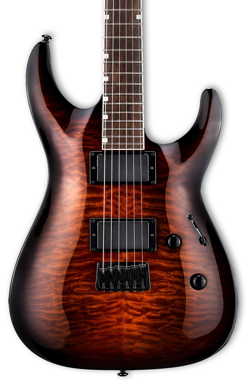 LTD MH-200QM HT Dark Brown Sunburst Guitarra ELéctrica Mh-200Qm Ht Dark Brown Sunburst