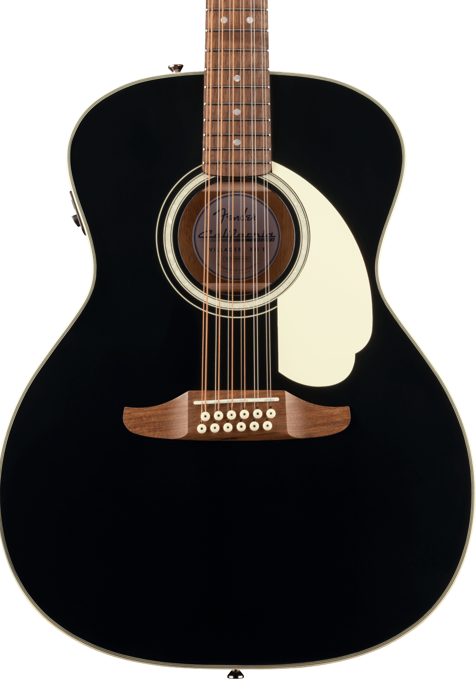 Fender California Deluxe Villager E Black Guitarra Acústica California Deluxe Villager E Black