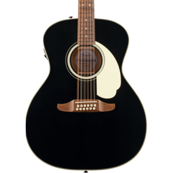 Fender california deluxe villager e black guitarra acústica