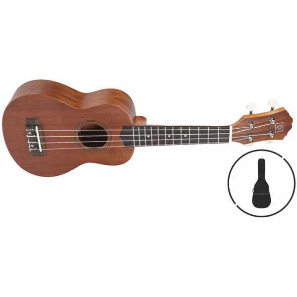 OQAN QUK10S Natural Ukelele Soprano con Funda Incluida QUK10s Natural