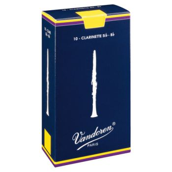 Vandoren caja 10 cañas clarinete tradicional 1 caja azul