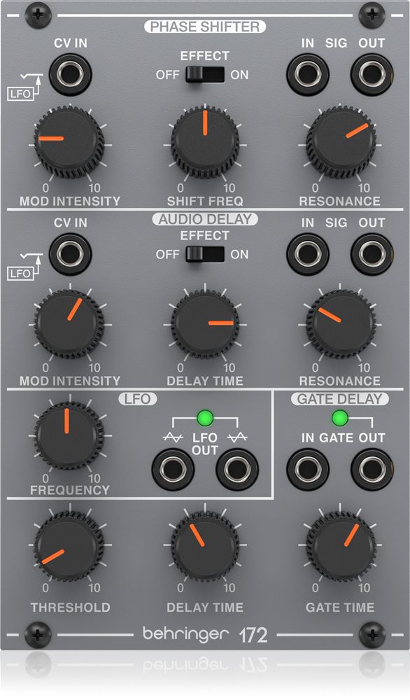 Behringer 172 Phase Shifter/ Delay/ LFO Módulo Sintetizador Eurorack 172 PHASE SHIFTER/DELAY/LFO