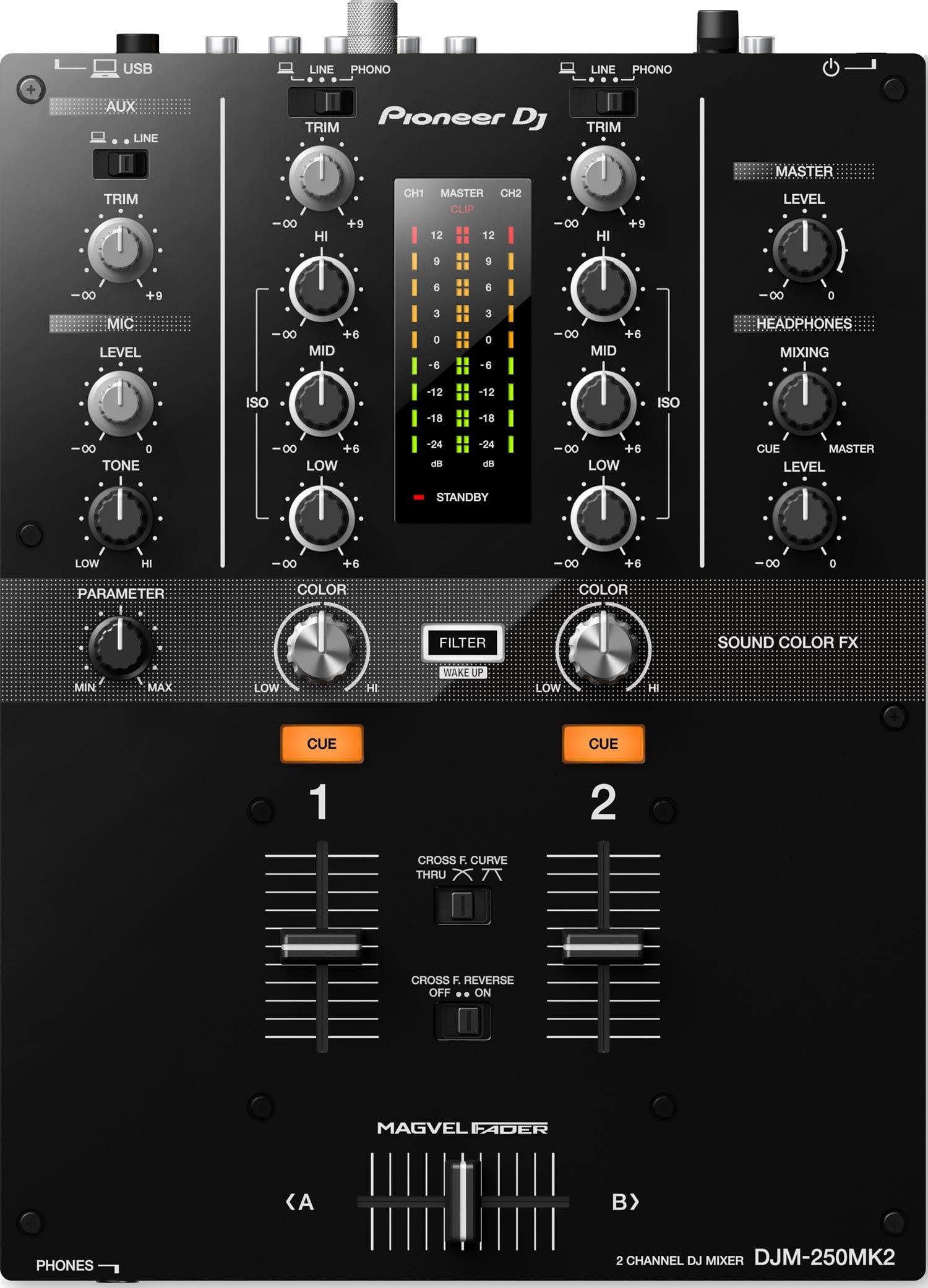 Pioneer Dj DJM-250MK2 Mezclador 2 canales DJM-250MK2