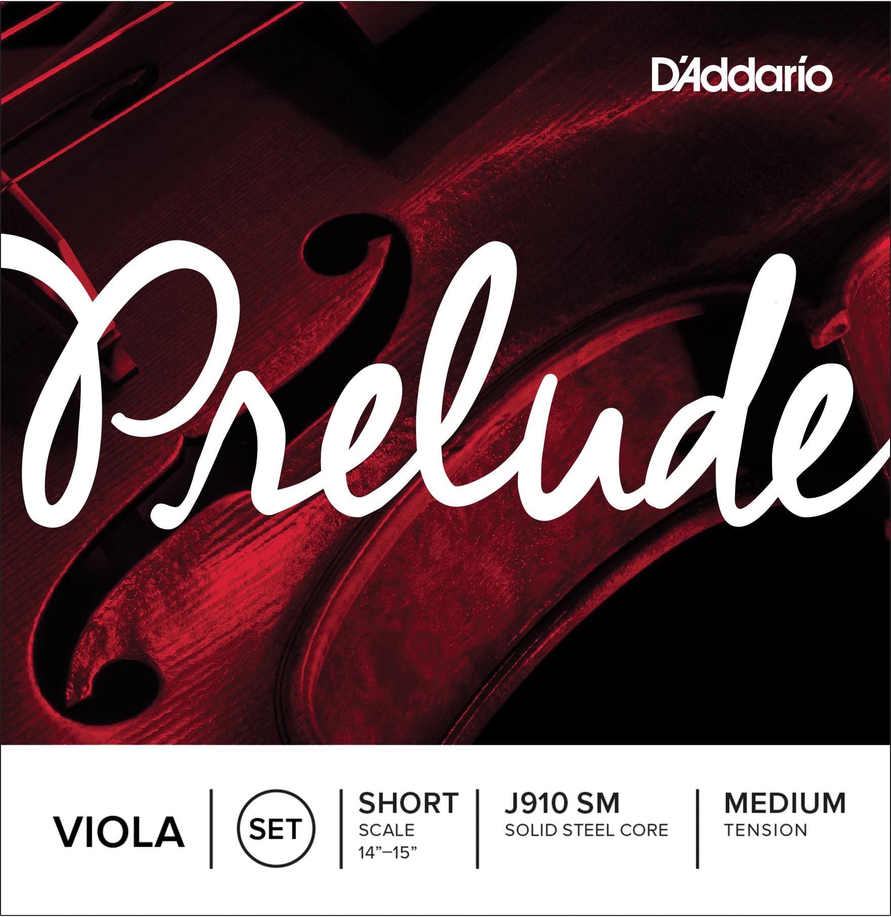 D´addario J910 Juego de cuerdas para Viola Escala Corta, tensión media J910-SM Prelude Viola