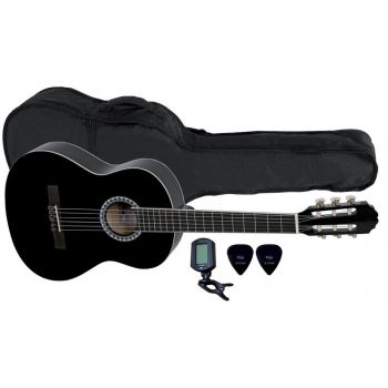 Gewa ps510176 guitarra clásica basic set 3/4 negro