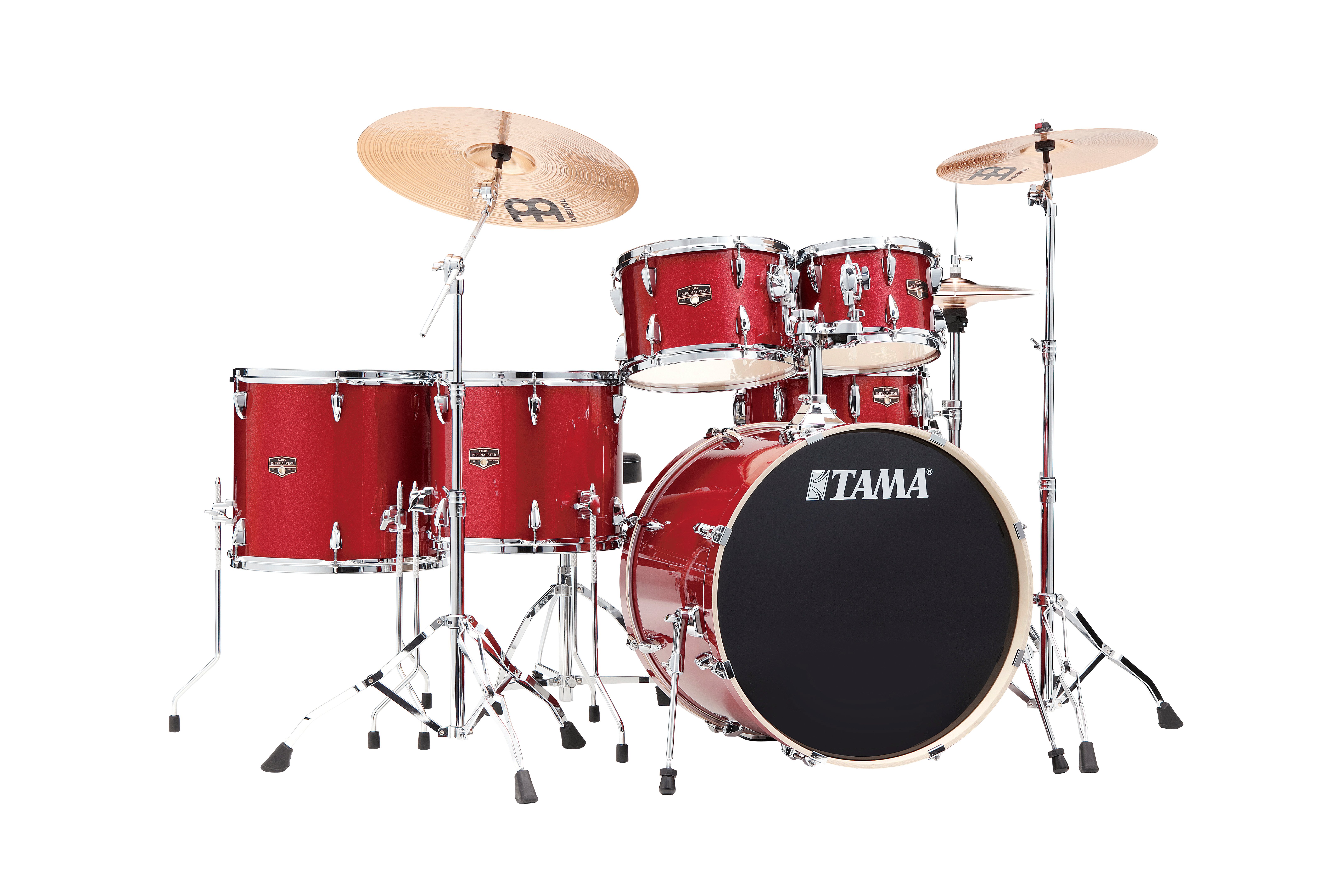 Tama Imperial Star Burnt Red Mist 22" + Herrajes IP62H6W-BRM