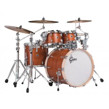Gretsch drums gb-e8246-sm set 4 piezas usa brooklyn bombo 22 satin mahogany