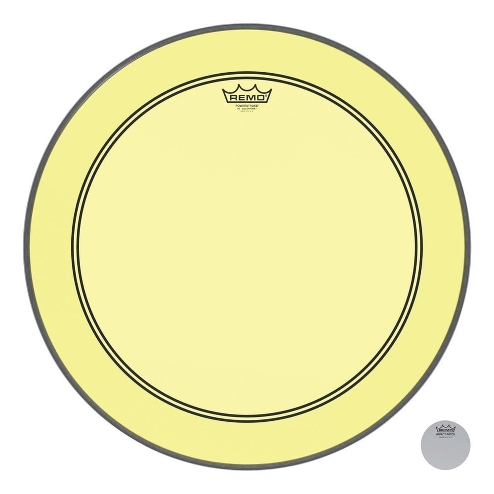 Remo 26" Powerstroke 3 Colortone Clear Yellow Parche de Bombo de Bombo 26" Powerstroke 3 Colortone C
