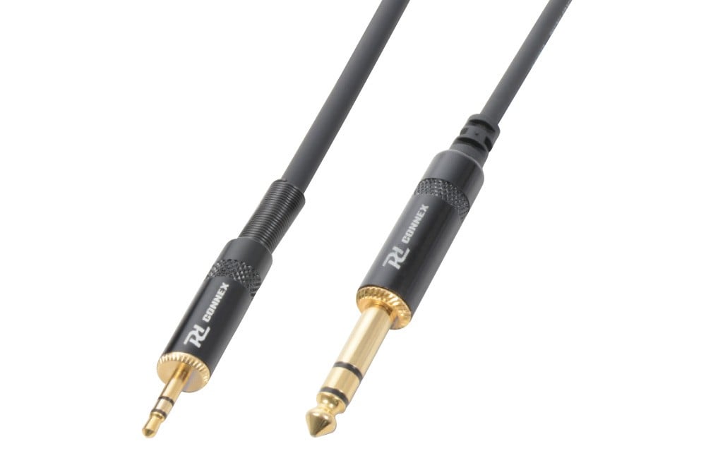 Power Dynamics Cable Jack 3.5 Stereo a Jack 6.3 Stereo. 3 metros 177024 Jack 3.5 Stereo a Jack 6.3 Stereo