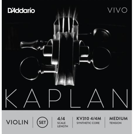 D´addario KV310 Juego de cuerdas Kaplan Vivo para violín 4/4, tensión media KV310 4/4M Kaplan Vivo Violín