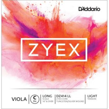 D´addario dz414-ll cuerda zyex do (c) para viola 4/4, tensión suave