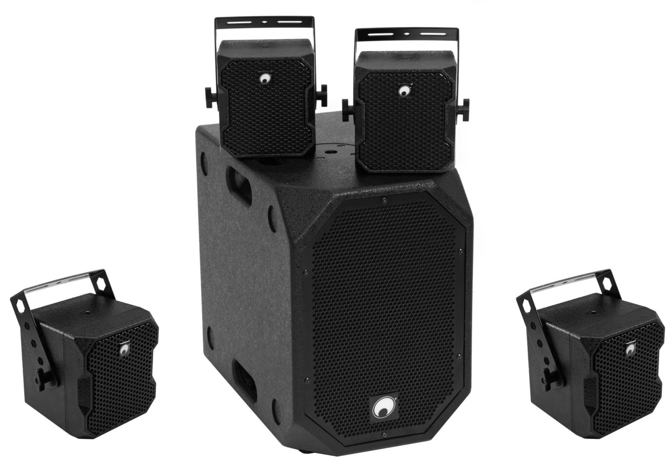 Omnitronic Set BOB-10A bk + 4x BOB-4 Black Set BOB-10A bk + 4x BOB-4 bk