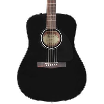 Fender cd-60 v3 guitarra acústica negra + estuche