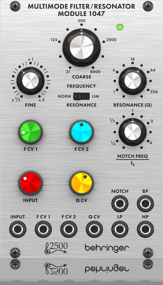 Behringer Multimode Filter / Resonator 1047 Modulo Eurorack MULTIMODE FILTER / RESONATOR MODULE 1047
