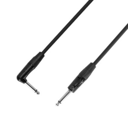 Adam Hall 4 STAR IPR 0030 - Cable de Instrumento Acodado REAN® Jack TS a Jack TS | 0,3m 4 STAR IPR 0030