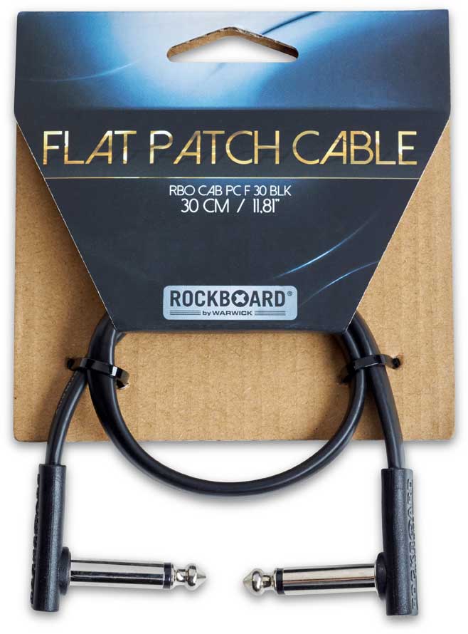 Rockboard Flat Patch Cable Black 30 Cm Flat Patch Cable Black 30 Cm