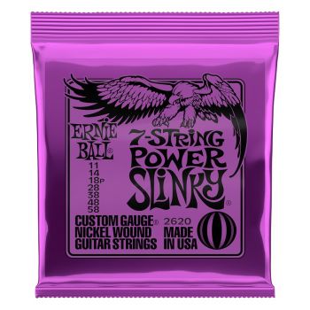 Ernie ball 2620 slinky power cuerdas para guitarra eléctrica 11-58