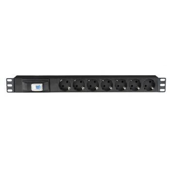 Showtec 19 1u socketstrip 7 con diyuntor