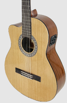 Admira Guitarra Clásica Alba 4/4 Electrificada con Cutaway Zurda Serie Iniciación Brillo ADMI0200ECZ