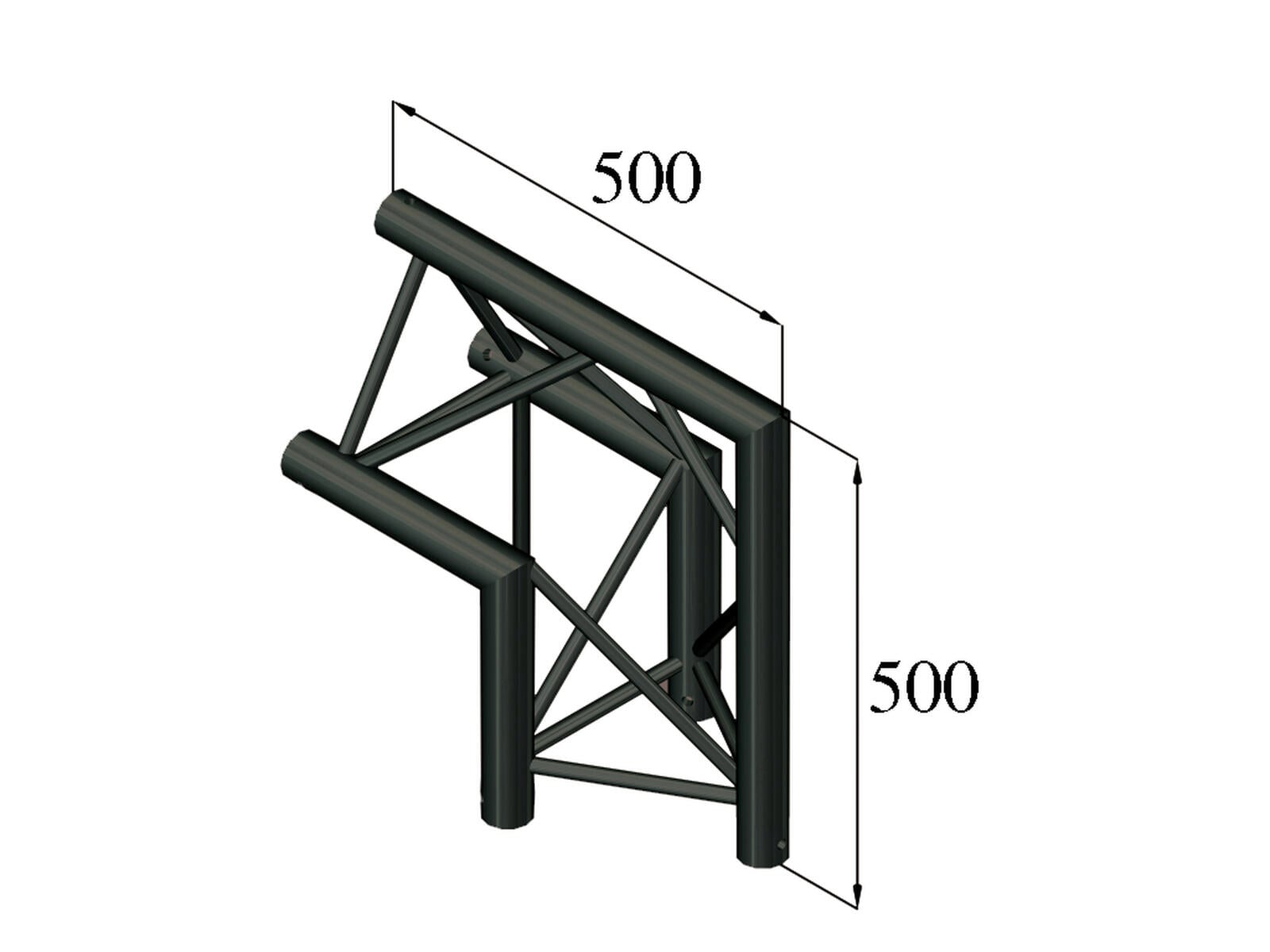 Alutruss Truss Triangular S-PAC 24 2-way Esquina 90Grados Negro Truss Triangular S-PAC 24 2-way Esquina 90Grados N