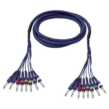 Dap audio fl63 manguera de estudio con 8 jack mono / 8 jack mono de 6 metros