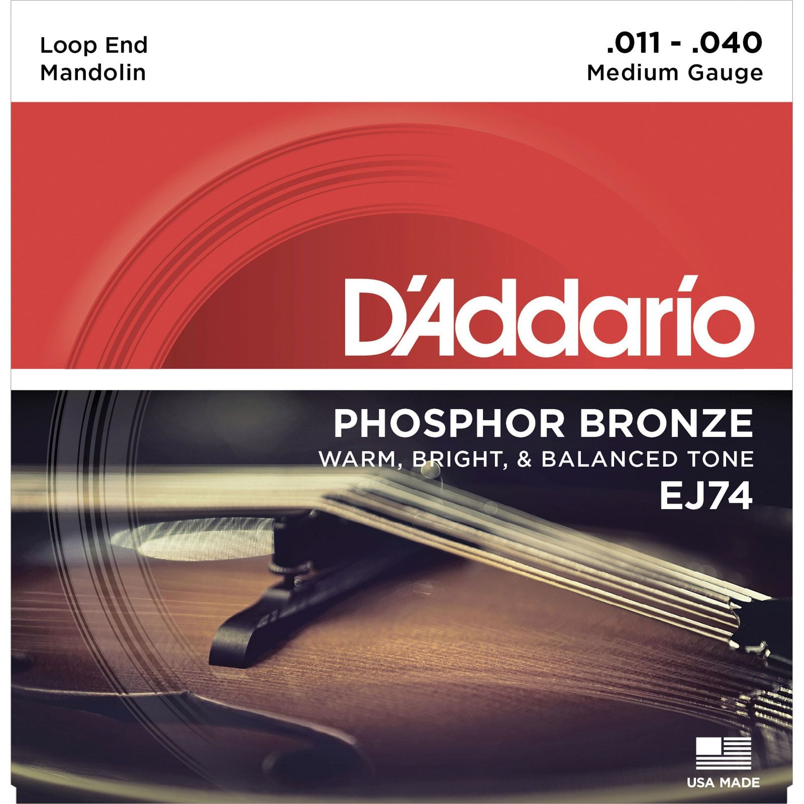 D´addario EJ74 Mandolin Strings para Mandolina EJ74