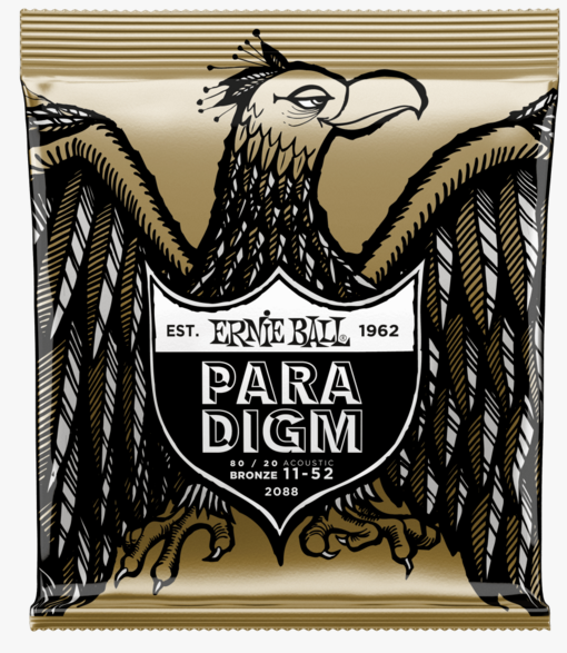 Ernie Ball 2088 Paradigm Light 80/20 Bronze Cuerdas Para Guitarra Acústica 11-52 2088