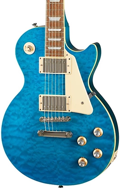 Epiphone Les Paul Standard 60s Quilt Translucent Blue Guitarra Eléctrica Les Paul Standard 60s Quilt Translucent Blue