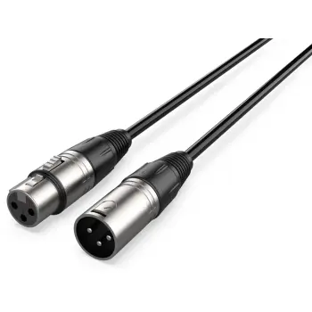 Audibax Silver Cable XLR Macho a XLR Hembra 50cm Negro