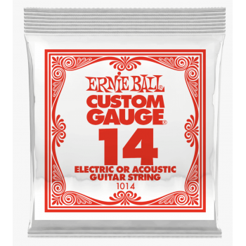Ernie ball 1014 slinky plana cuerda para guitarra electrica 0.14