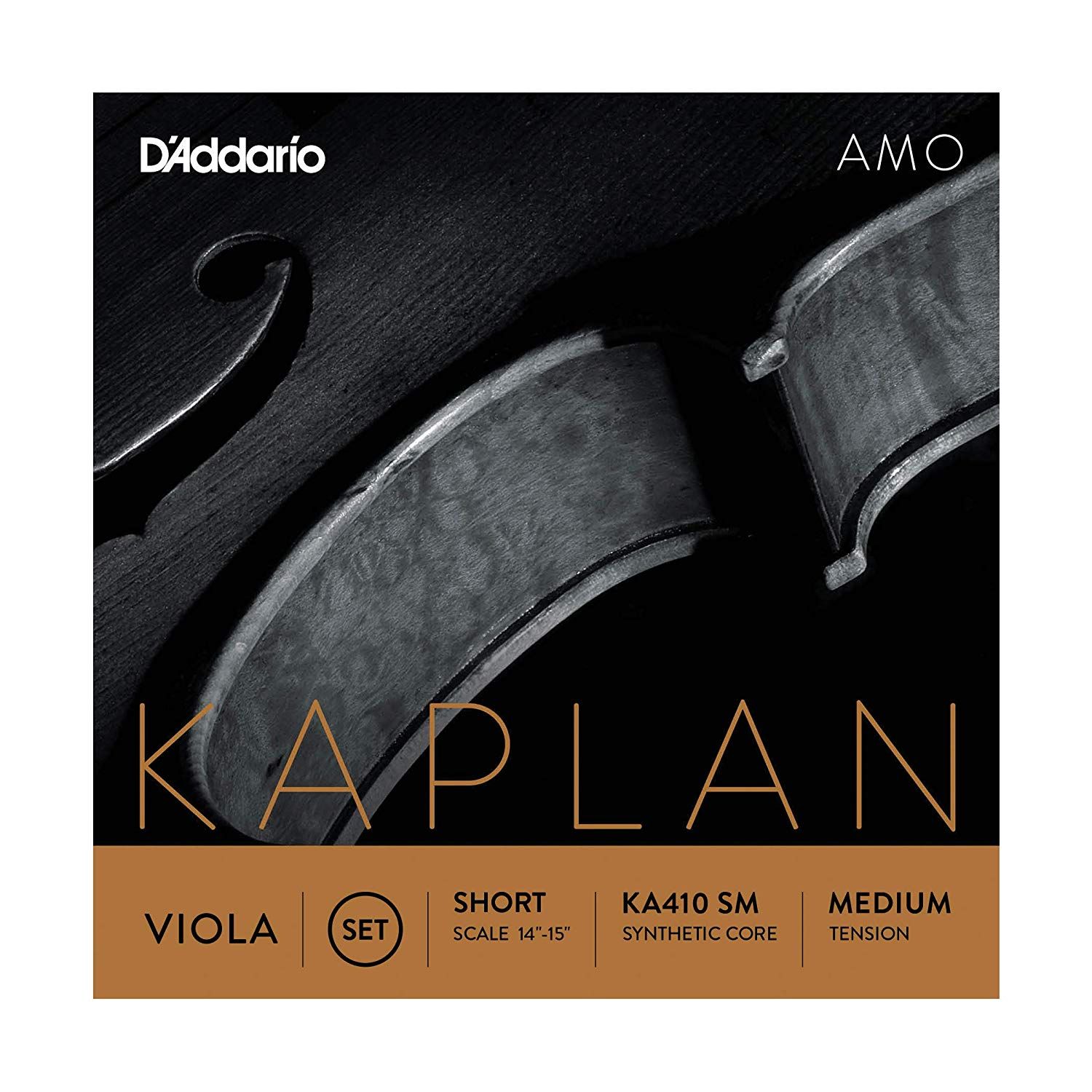 D´addario KA410 Juego de cuerdas Kaplan Amo para viola, tensión media, escala corta KA410SM Kaplan Amo Viola SM