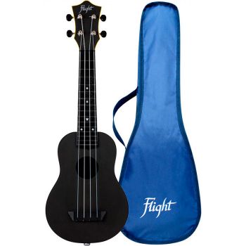 Flight tus-35ebk ukelele soprano travel electrificado negro