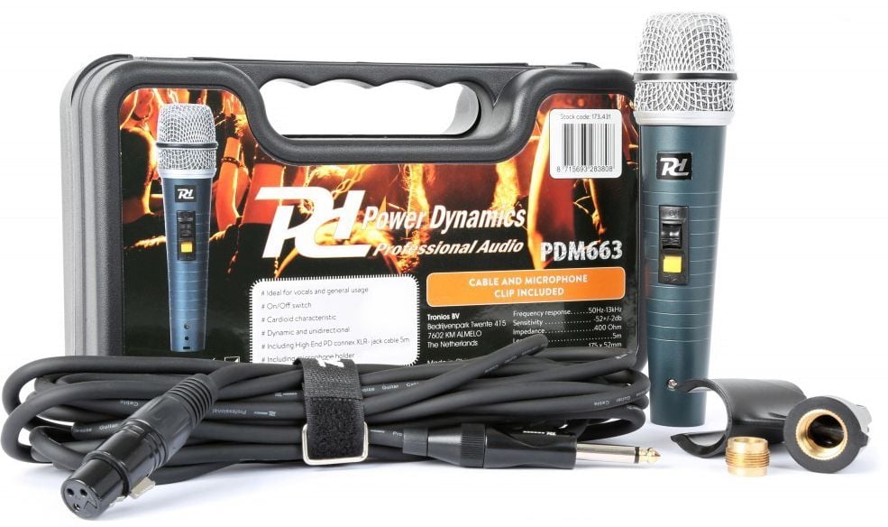 Power Dynamics PDM663 Microfono dnamico en caja de transporte 173431 PDM663