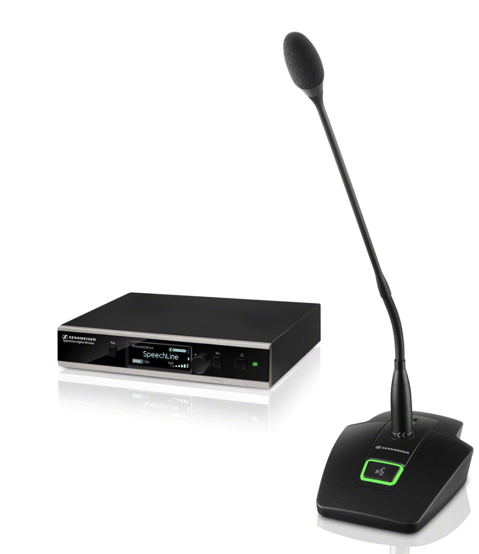 Sennheiser SL TS 133 GN Set Banda D Microfono Inalambrico Cuello de Cisne y Receptor SL TS 133 GN