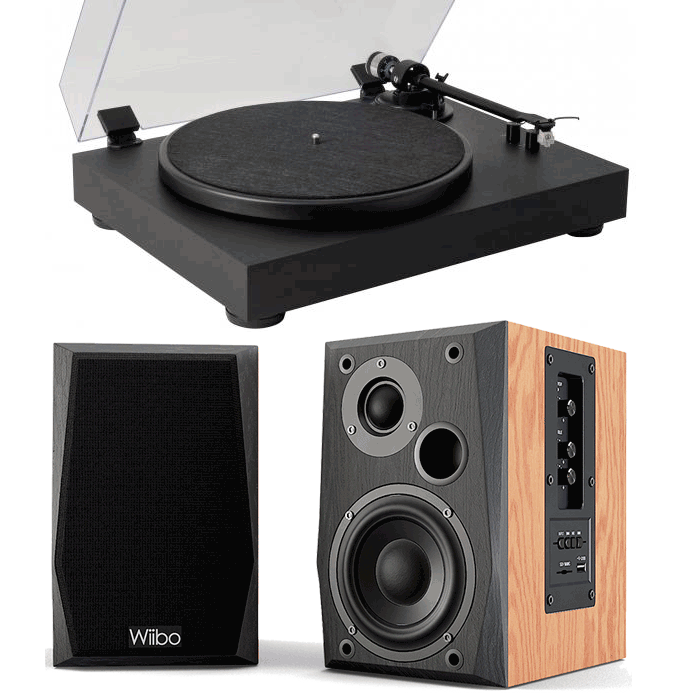 Equipo HiFi Giradiscos Fonestar VINYL 13 + Altavoces Estantería Bluetooth Wiibo Neo 50 vinyl13 neo 50