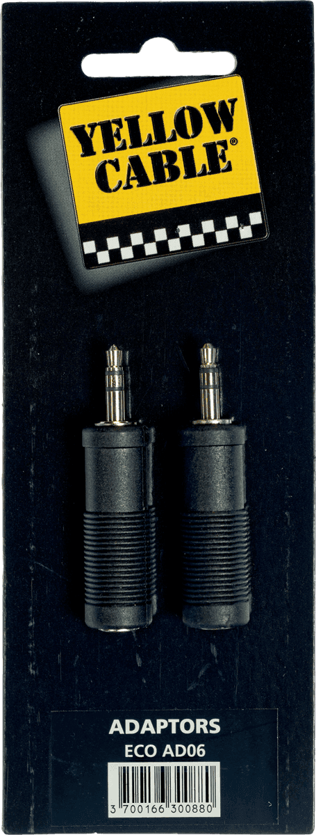 Yellow Cable ECO-AD06 Adaptador de Mini Jack Macho de 3.5 mm a Jack Hembra Mono de 6.35 mm ECOAD06
