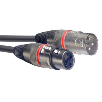 Stagg smc10 rd cable de micrófono xlrm/xlrf 10m anillo rojo