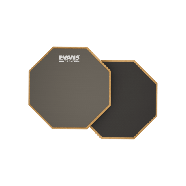 Evans RF6D Pad de Prácticas Doble Superficie Goma y Neopreno 06 Pad de Prácticas RF6D