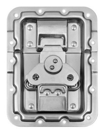 Adam Hall Hardware 172572 - Cierre de Mariposa grande con Paso Perfil Profundidad 9 mm con Protección remachada y Paso Candado 172572 P